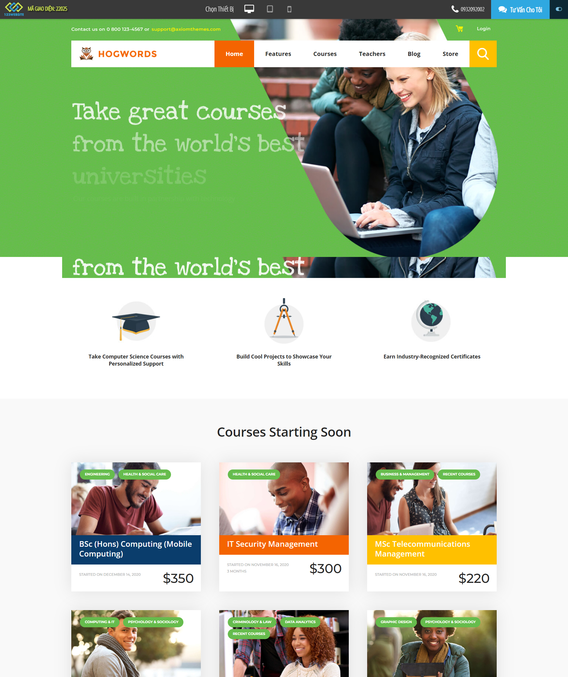 Thiết kế website gia sư