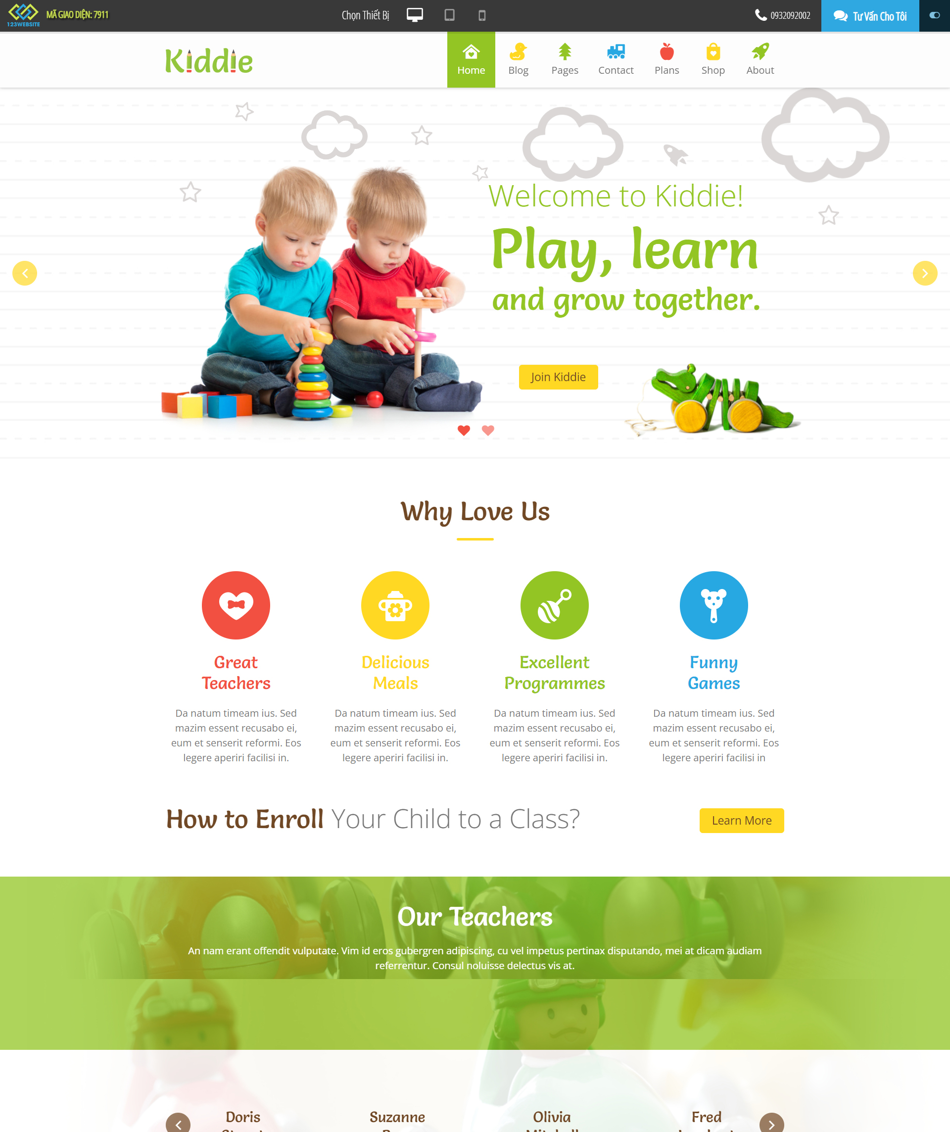 thiết kế website gia sư